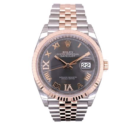 rolex datejust rhodium roman|Rolex diamond Datejust 36mm men's.